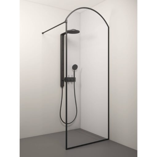 Stikla dušisein Arco black Deep1
