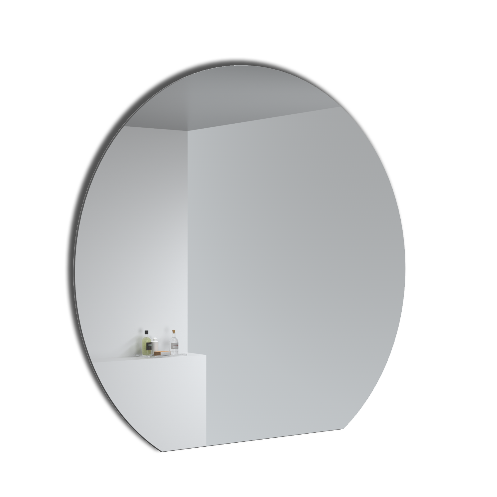 Kame valgustiga peegel Semiround 120x100