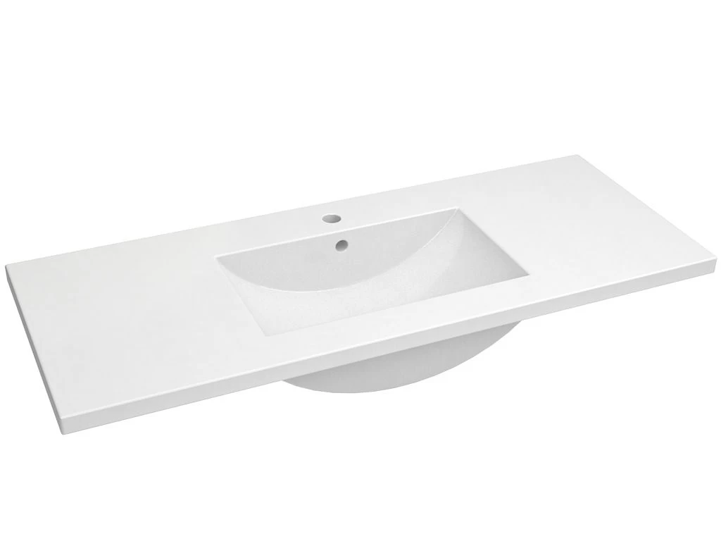 Kame Seville keraamililine valamu 121,5x46,5 valge