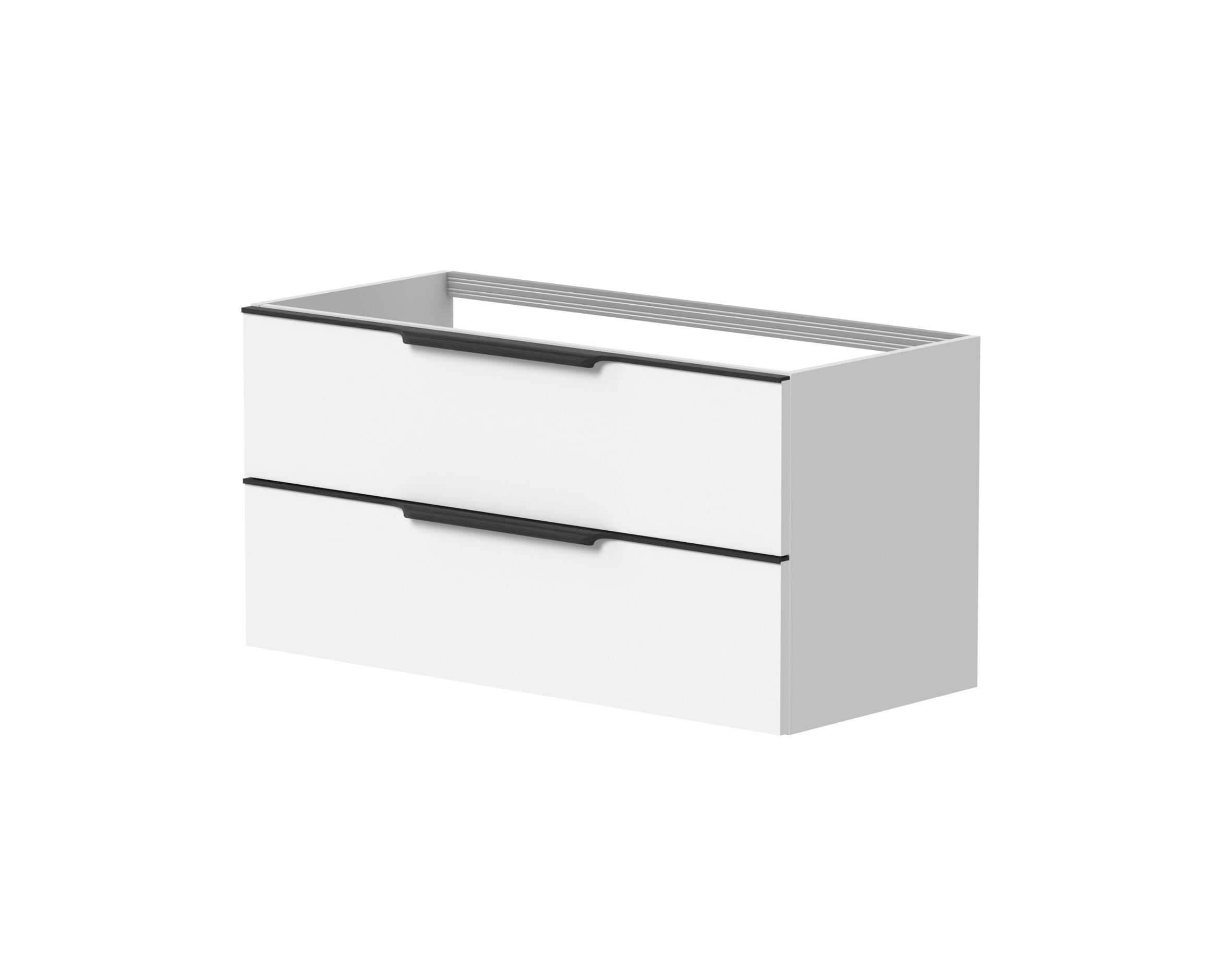 Kame töötasapinna alune kapp Amber 100 valge matt Black oak