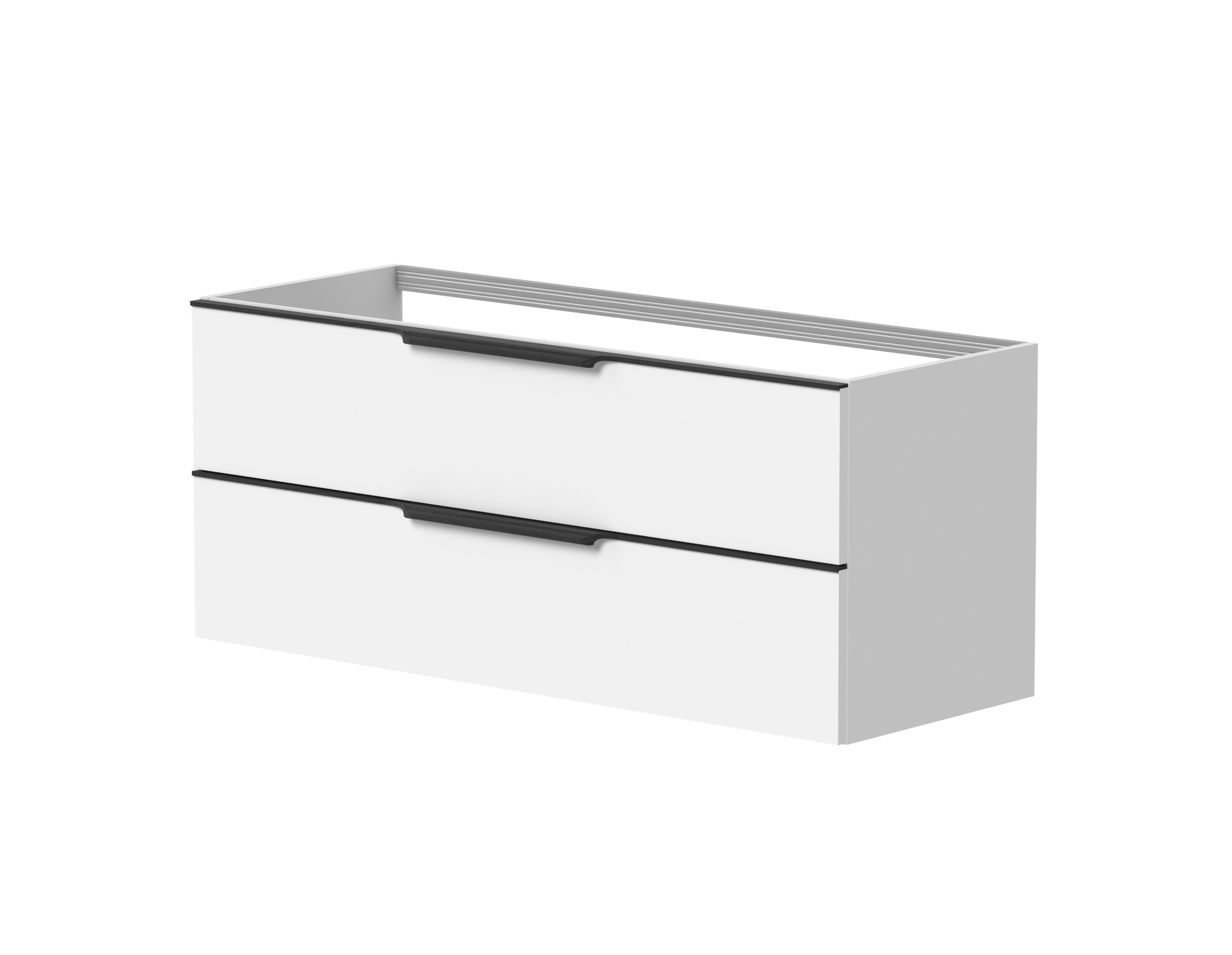 Kame töötasapinna alune kapp Amber 120 valge matt Black oak