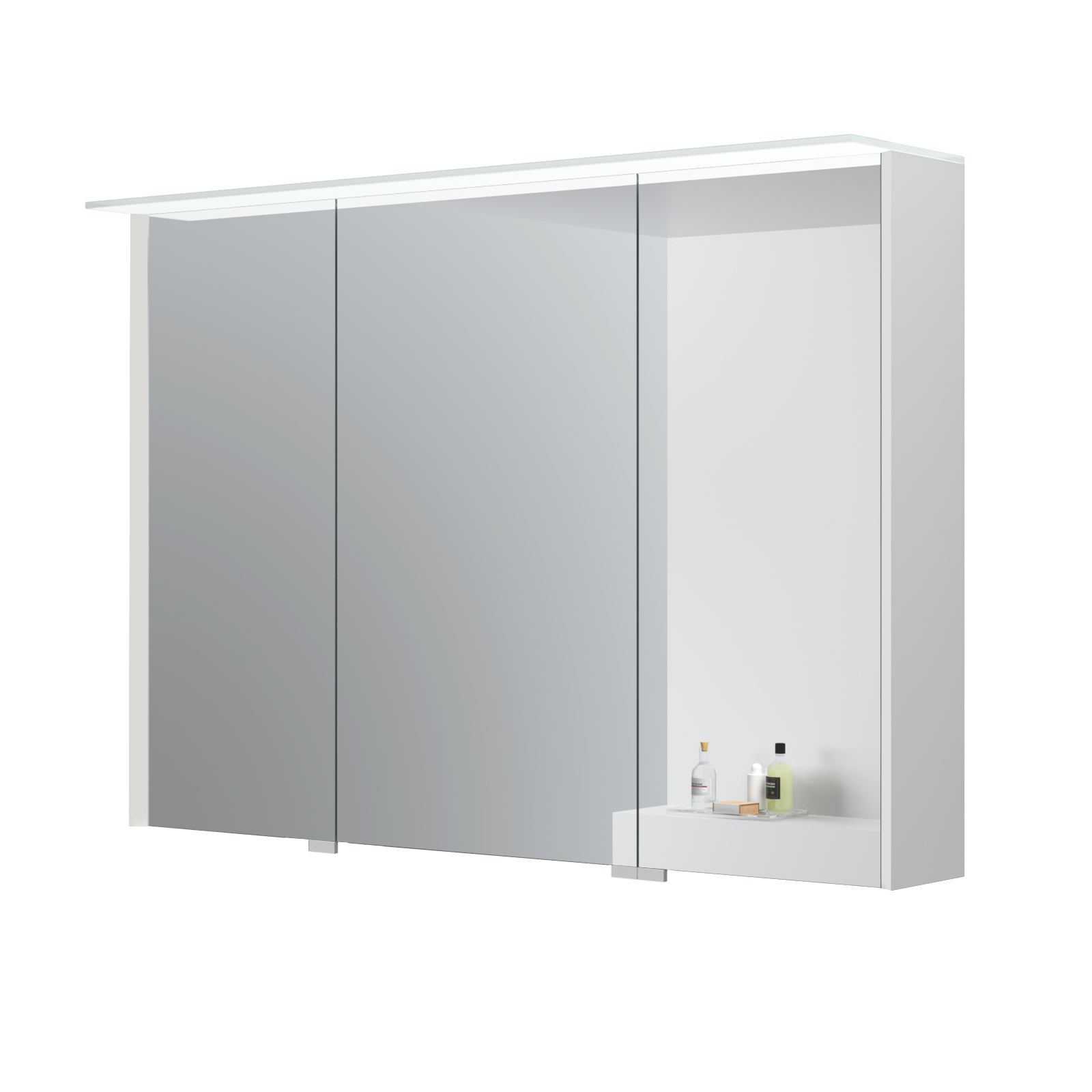 Kame peegelkapp Loft matt valge 100cm