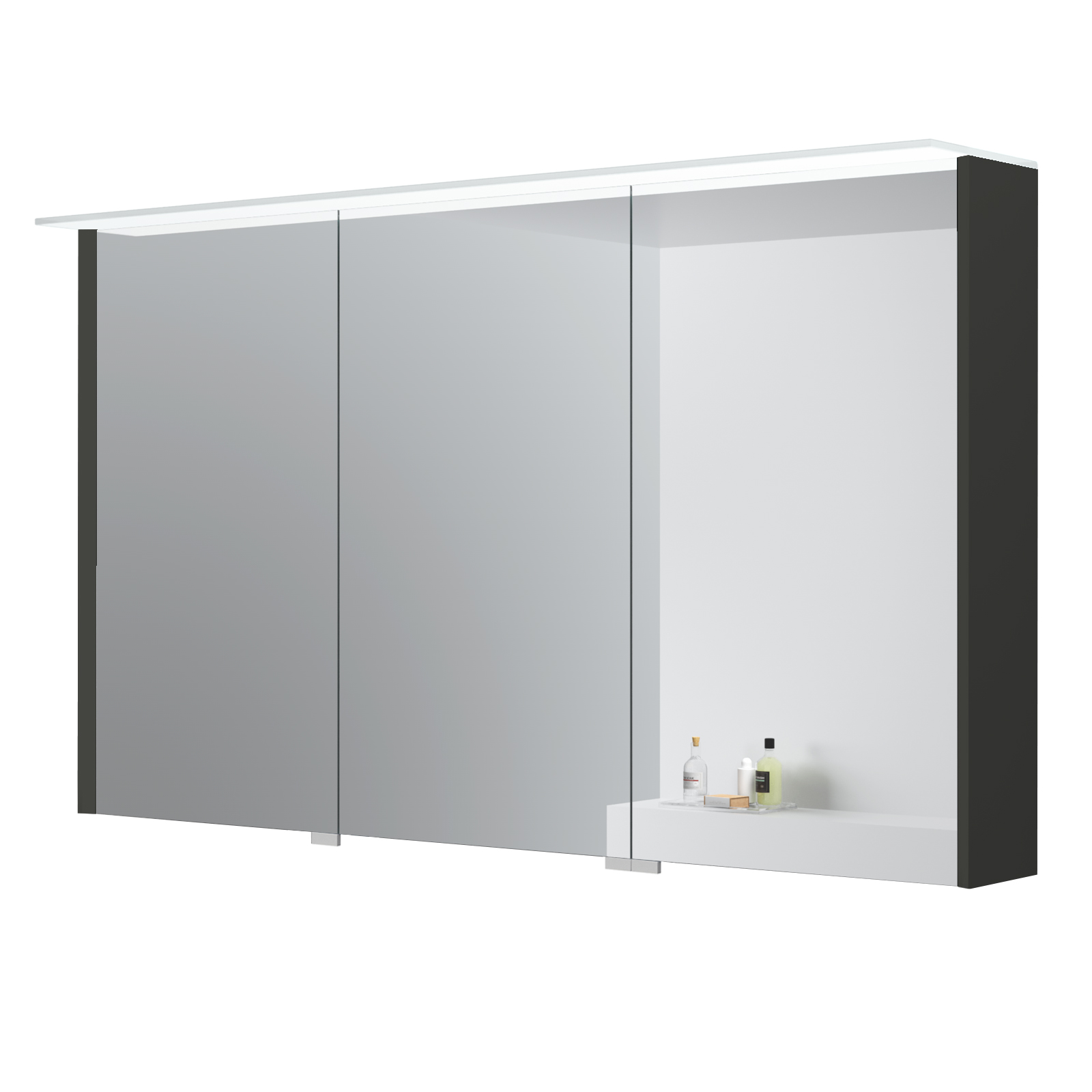 Kame peegelkapp Loft Anthratcite Grey 120cm