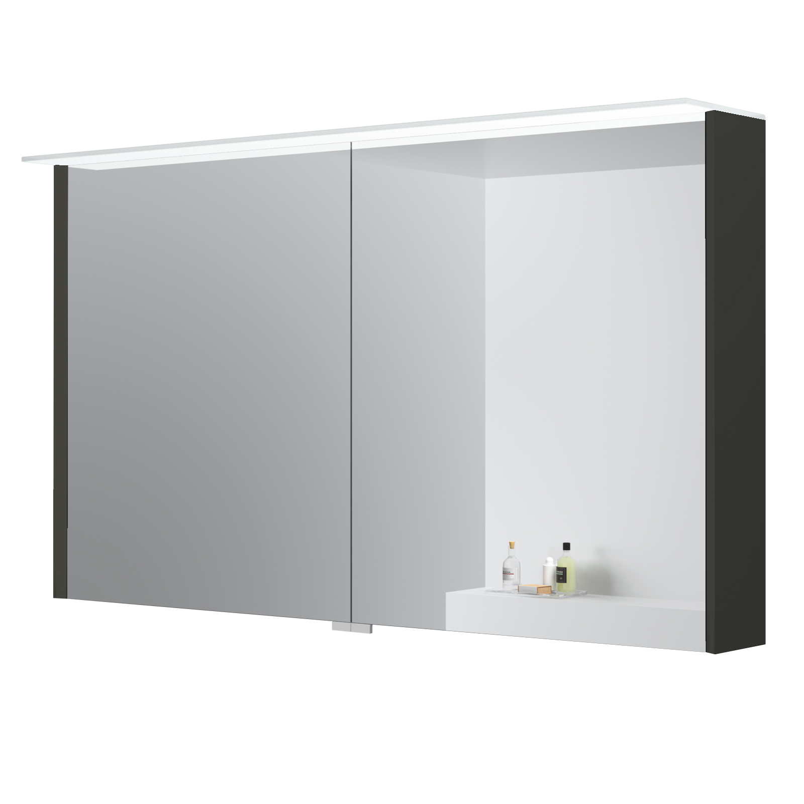 Kame peegelkapp Loft Anthratcite Grey 120cm