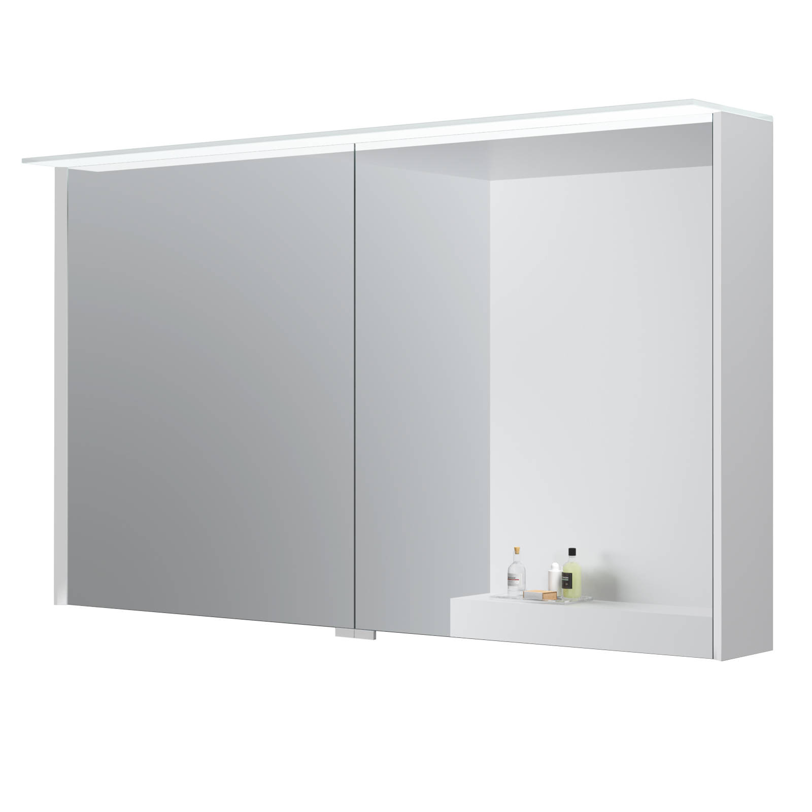 Kame peegelkapp Loft matt valge 120cm