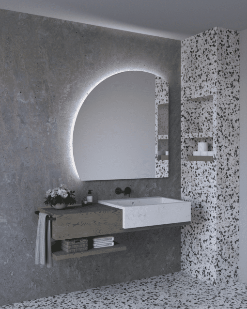 Stikla Servis valgustiga peegel Andrea