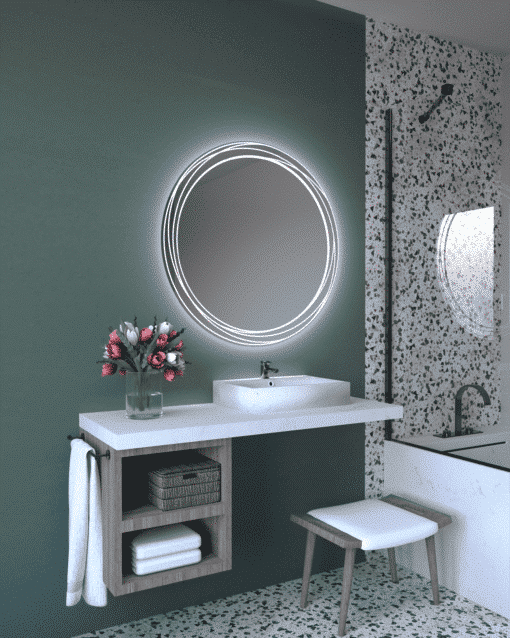 Stikla Servis valgustiga peegel Estere 1 estere pilt 1