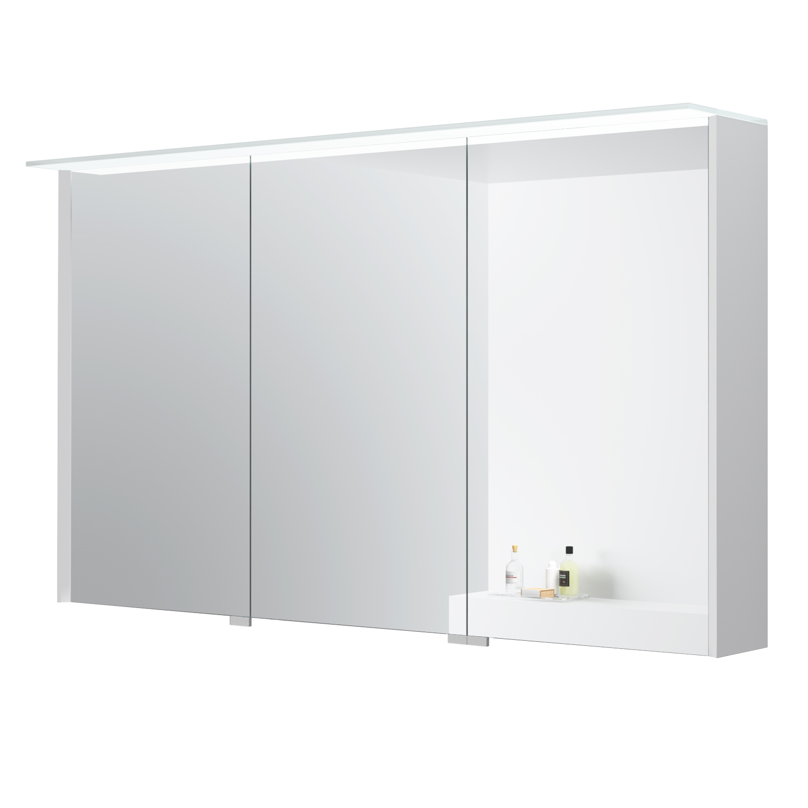 Kame peegelkapp Loft matt valge 120cm