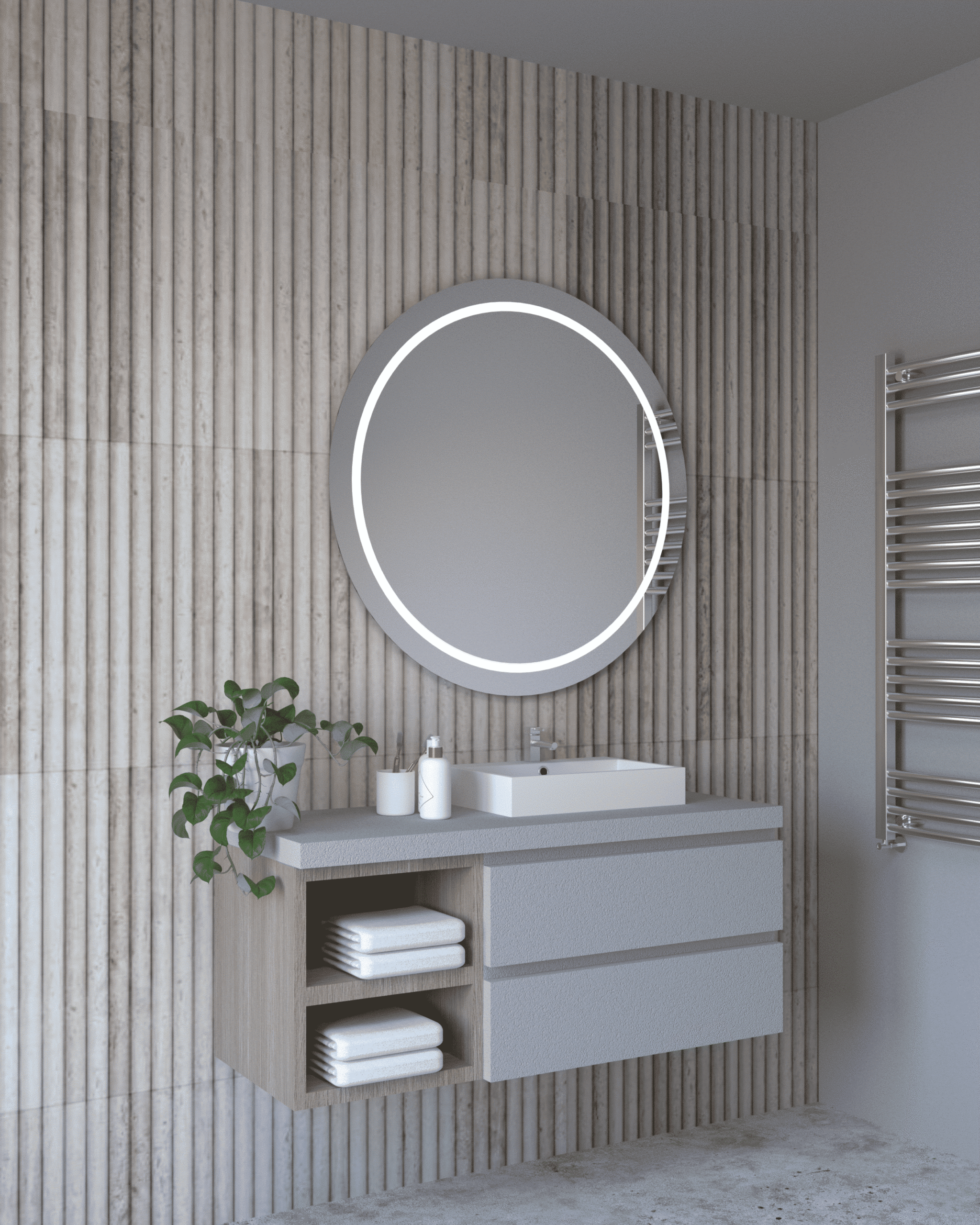 Stikla Servis valgustiga peegel Oana 1 oana pilt scaled