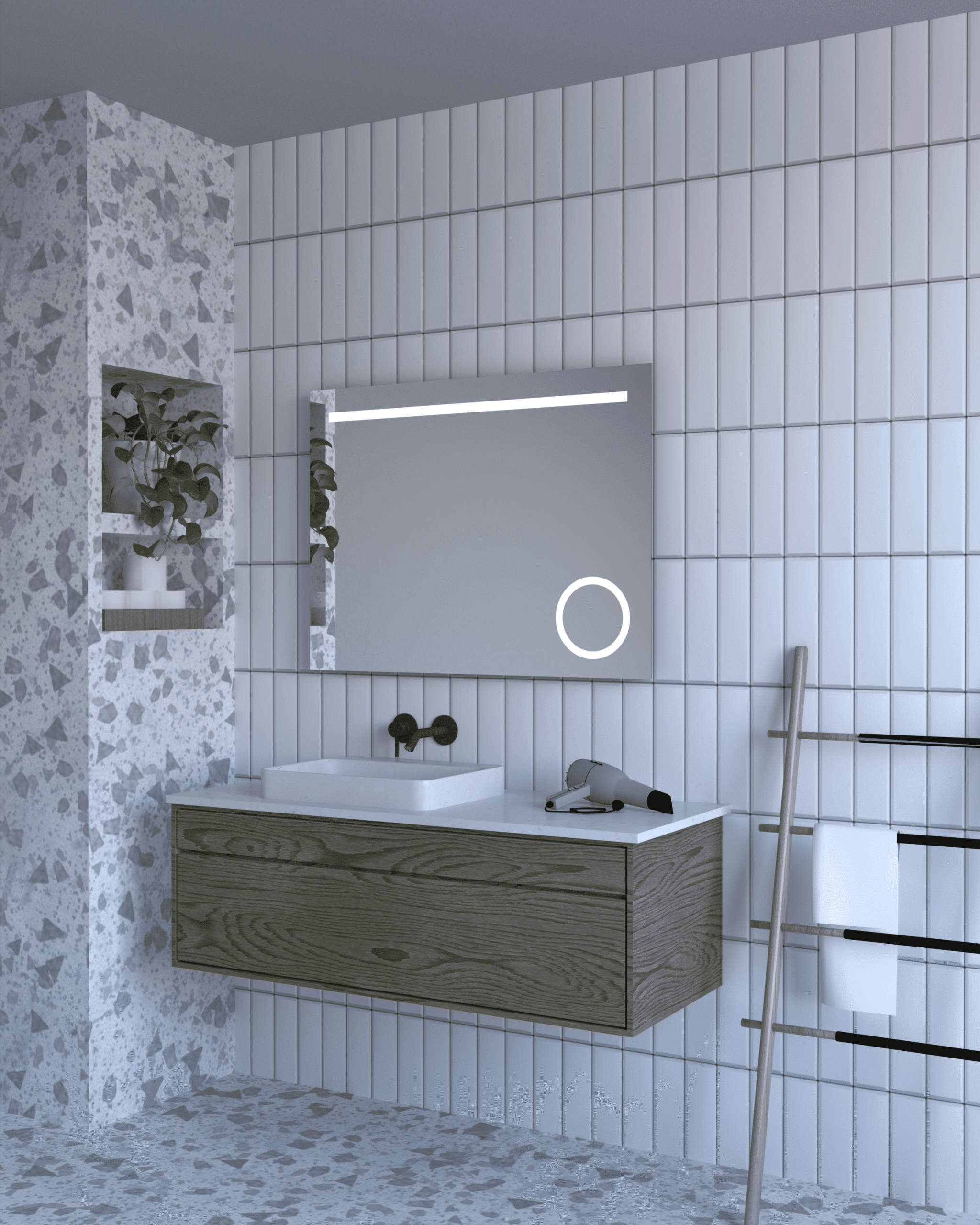 Stikla Servis valgustiga peegel Sonia 1 sonia pilt scaled