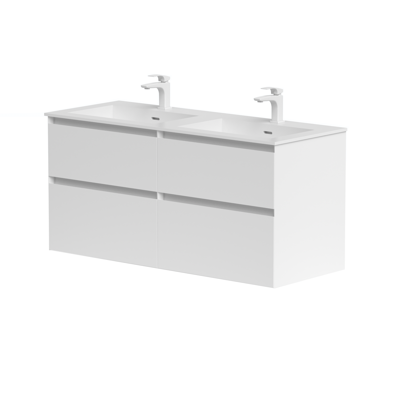 Kame valamukapp Loft 120 valge matt kahesele valamule