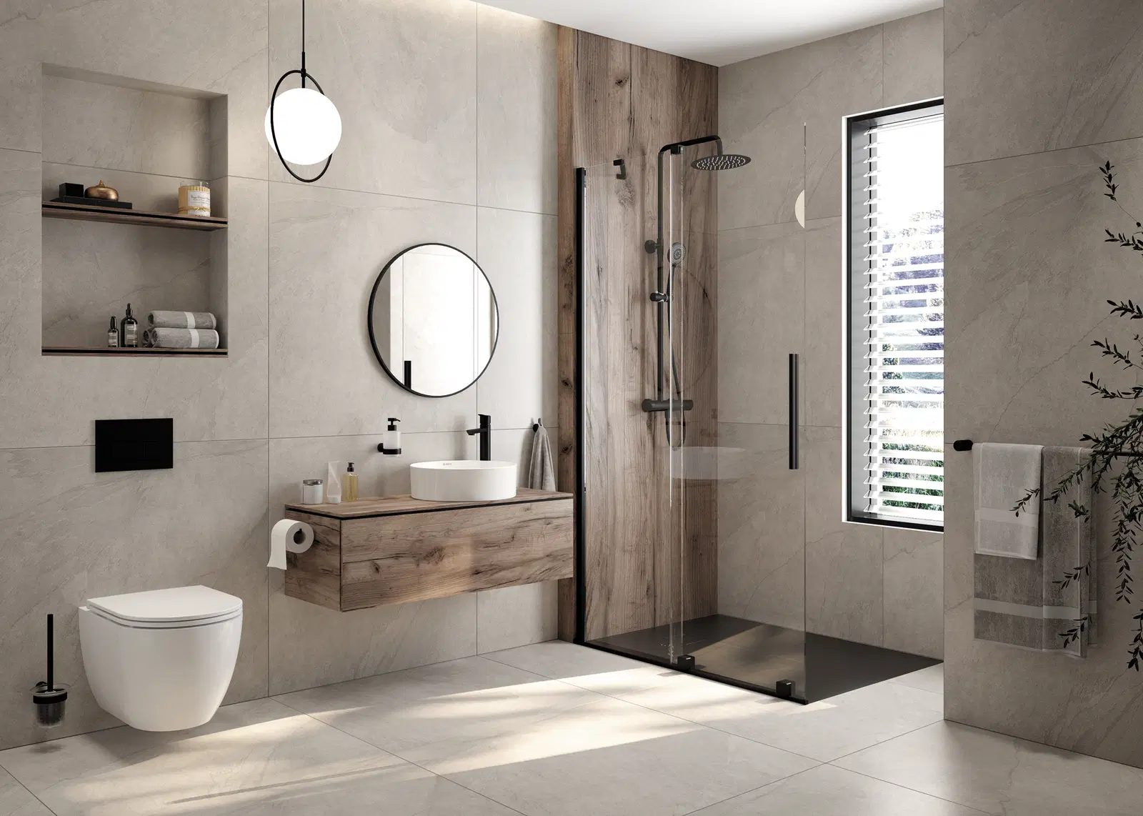 Deante dušisegisti komplekt Arnika must matt 2 NAC N1QK PILT