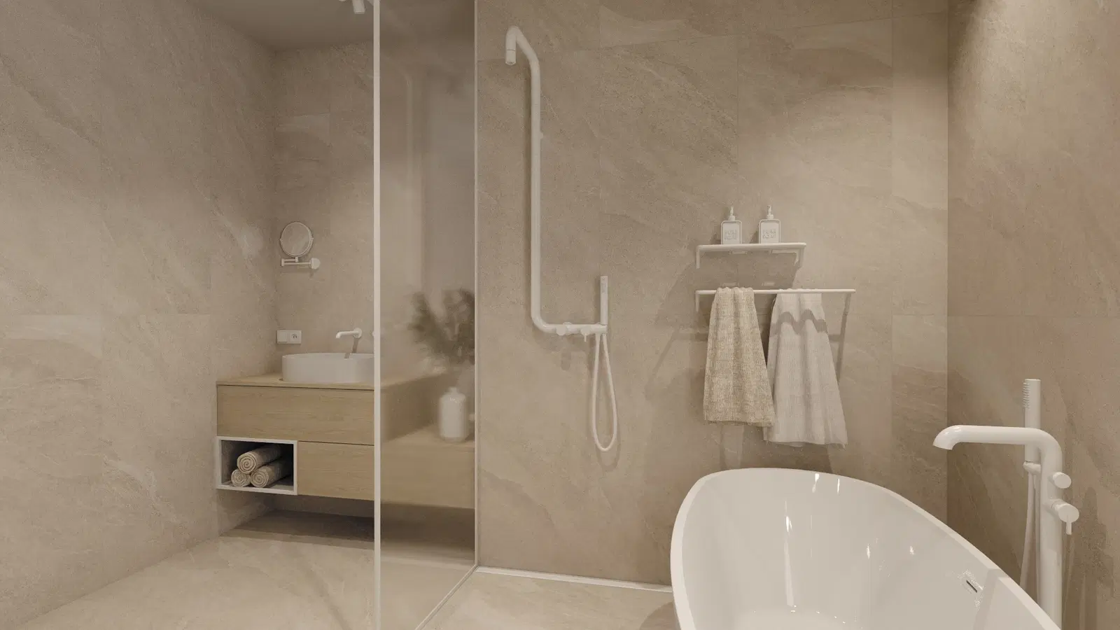 Deante dušisegisti komplekt Silia valge matt 2 NQS A4XM PILT