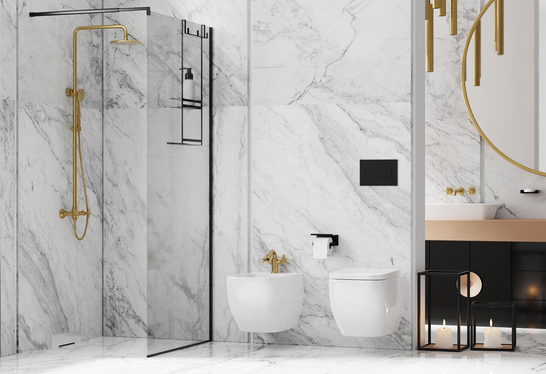 Deante dušisegisti komplekt Termisto messing 2 RGB temisto mosiadz mokko round hiacynt abelia 2 2