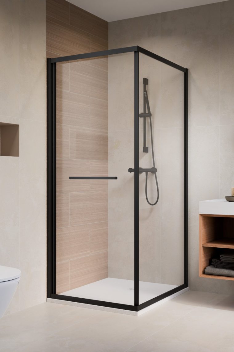 Radaway dušinurk Alienta Black SD I 80x80