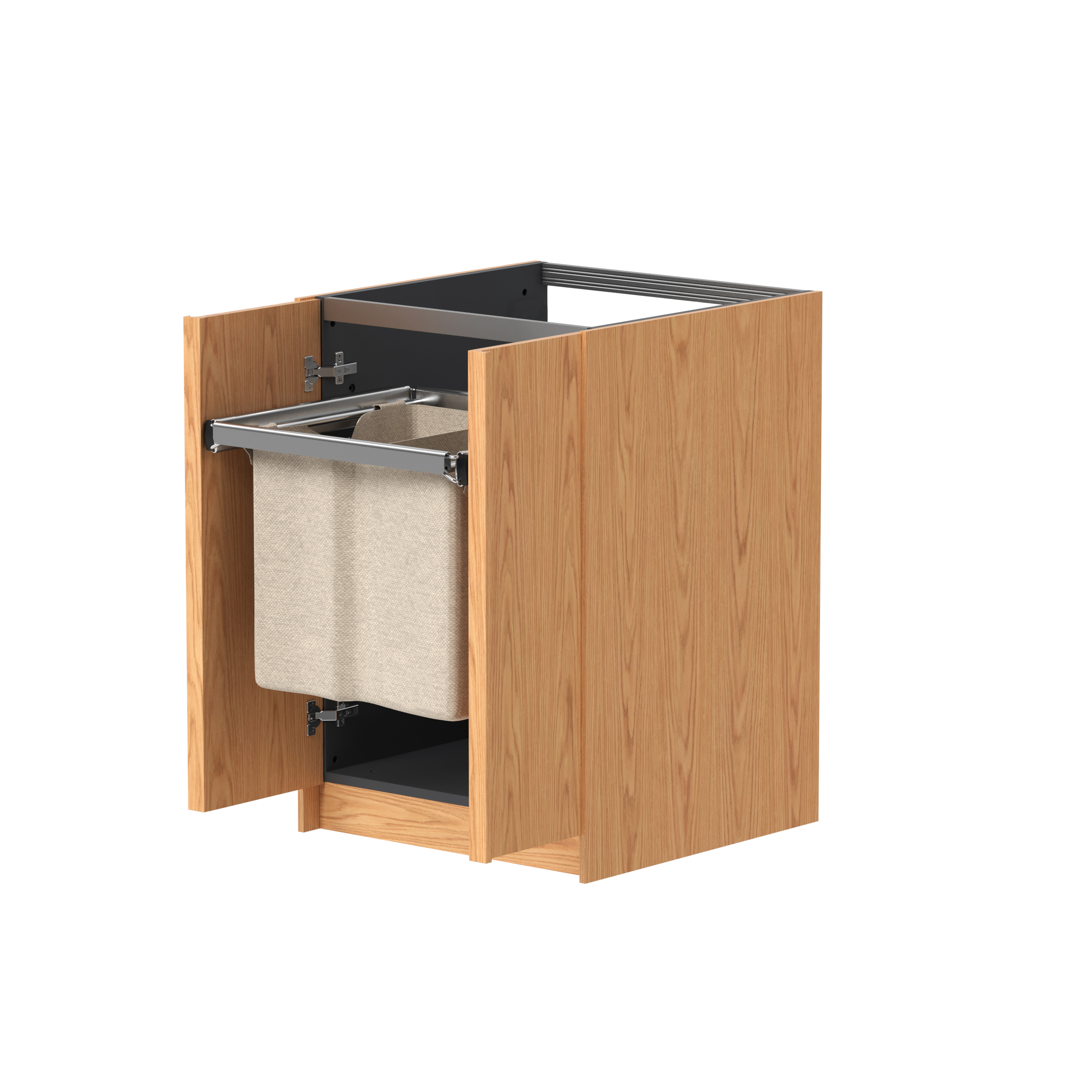 Kame Lumi vannitoakapp pesukorviga Bookmatch Oak 60 Laundry